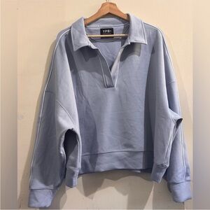 YPB Men's Casual Blue Pullover Sweater